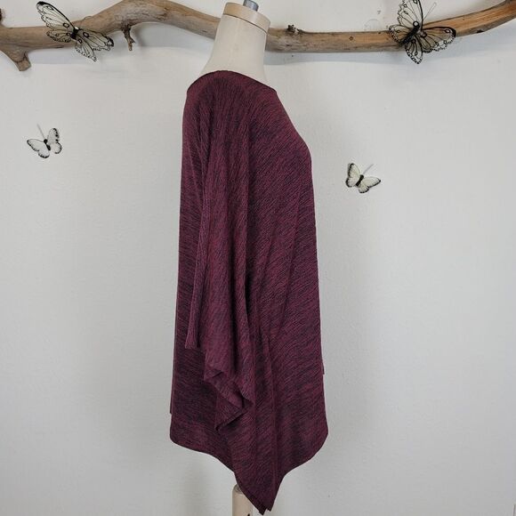 Soma mlange marsala black poncho top - Picture 5 of 8